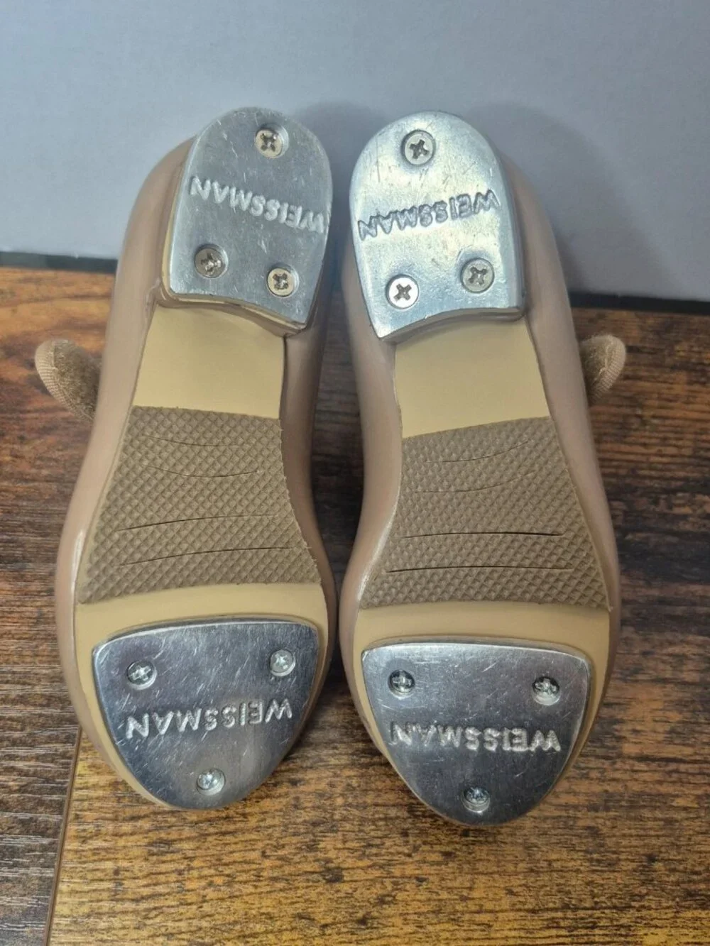 Tap Shoe Weissman Beginner Hook & Loop W2600 Child Girl 7CM Caramel beige brown